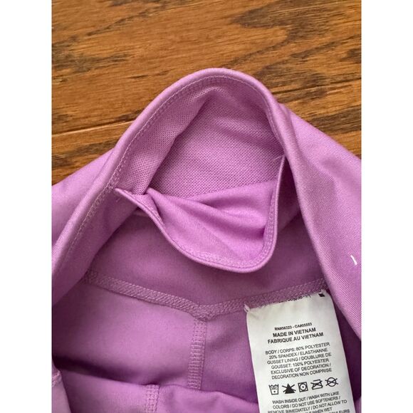NIKE WOMEN'S SWOOSH DRI-FIT HI-RISE PASTEL LAVENDER LEGGINGS Sz SMALL - Picture 5 of 10